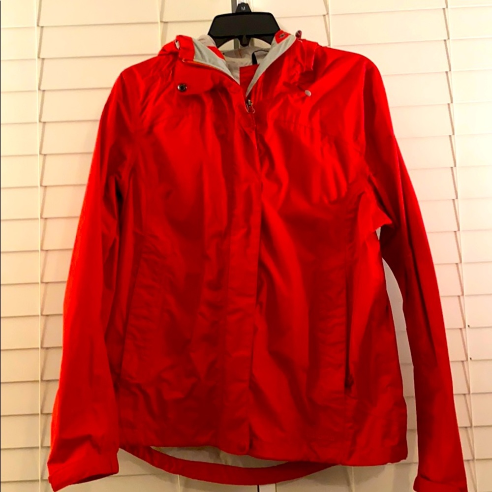 Medium Red L.L. bean rain coat